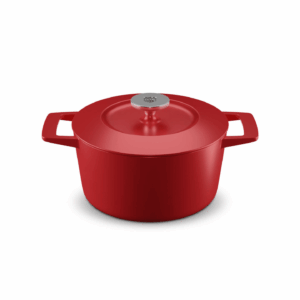 IronPot - Panela Ferro Fundido Redonda - 20cm, Vermelha