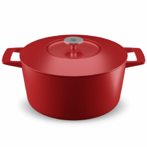 IronPot - Panela Ferro Fundido Redonda - 28cm, Vermelha